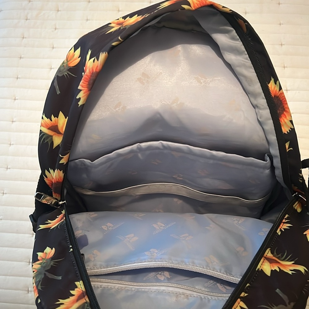 Black Backpack With Sunflowers - image 2